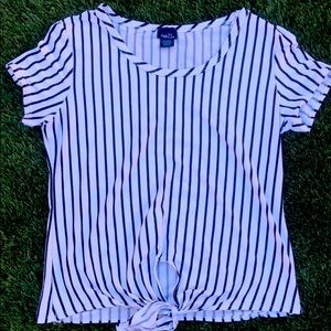 Back and white striped shirt